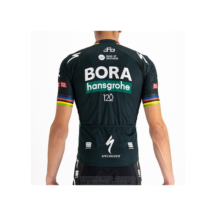 2021 Abbigliamento Ciclismo Bora-Hansgrone Mondo Campione Manica Corta e Salopette